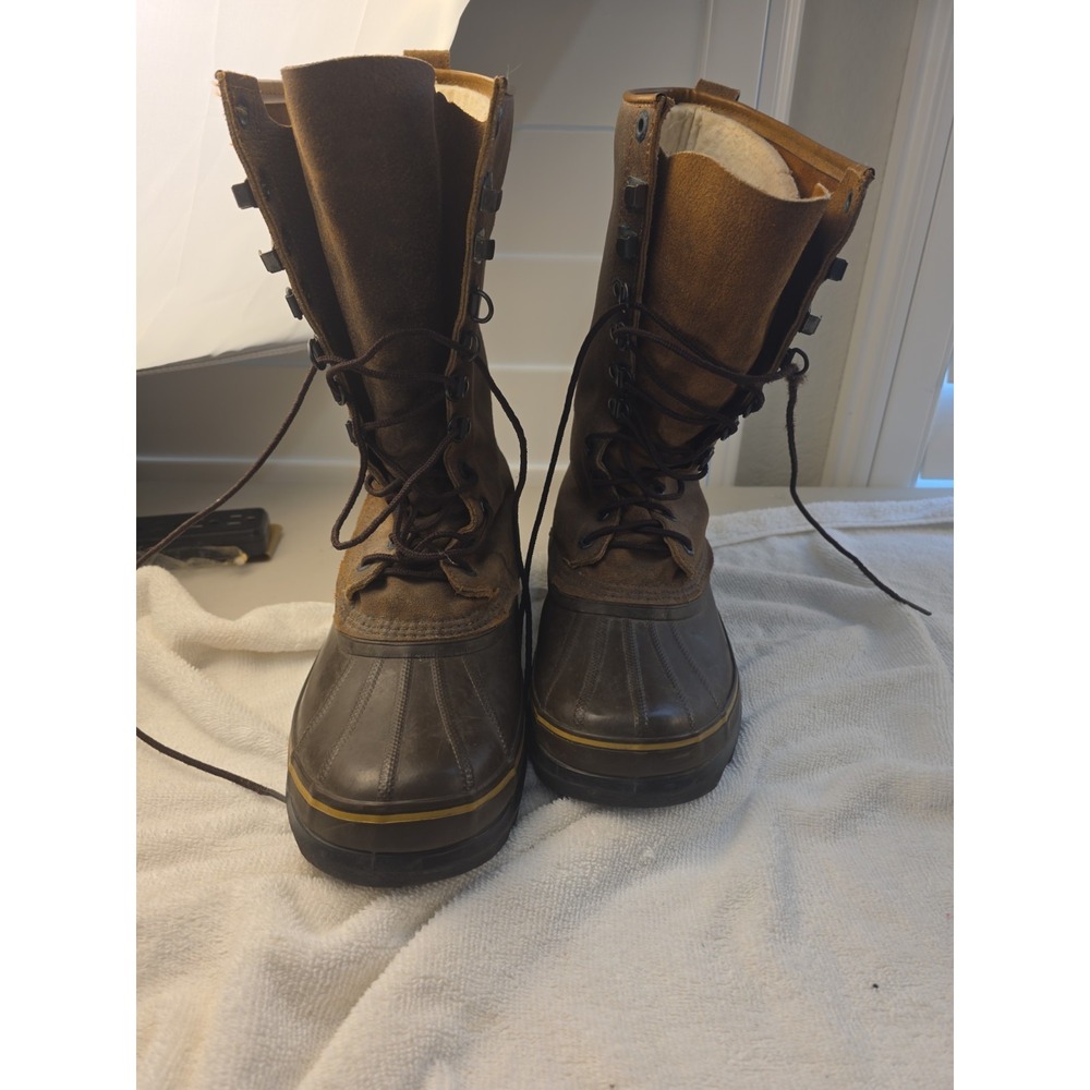 Sorel Kaufman Maverick Duck Boots Men's 10 Snow Wool Liner - Canada Vintage